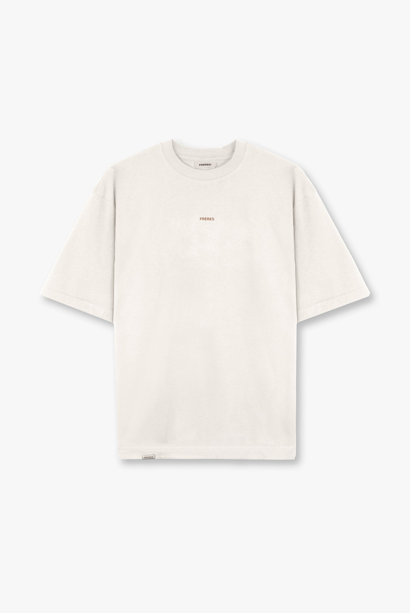 Remera Oversize Logo - Crema