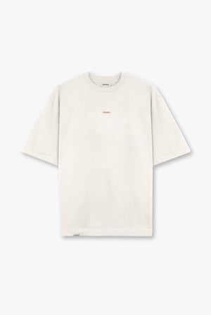 Remera Oversize Logo - Crema
