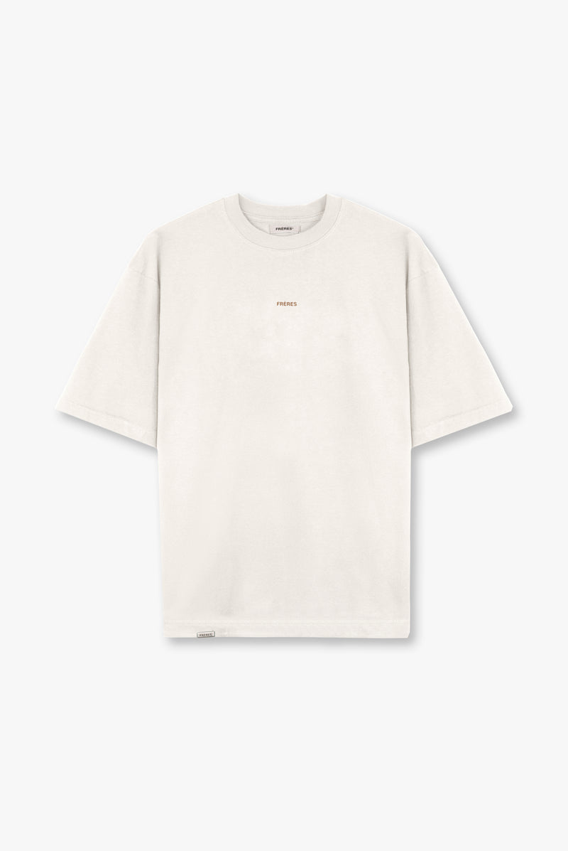 Remera Oversize Logo - Crema