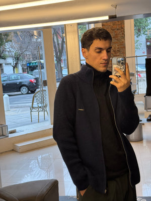 Sweater con Cierre - Azul Marino