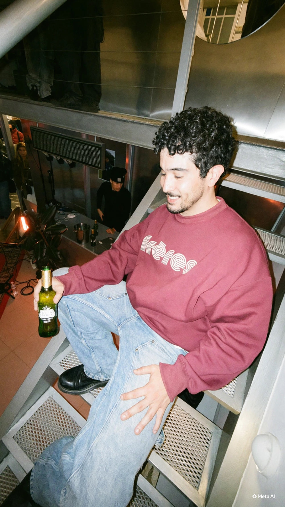 Buzo Crewneck 70s - Bordo
