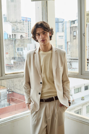 Blazer - Rayado Crema
