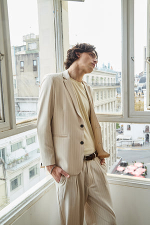 Blazer - Rayado Crema