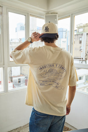 Remera Oversize Industria y Campo - Crema
