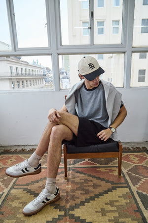 Remera Regular Combinada - Gris