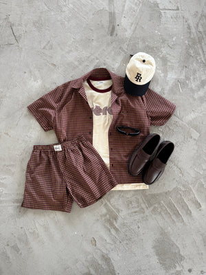 Short Cuadriculado - Bordo