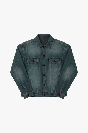 Campera de Jean Erosión Verde