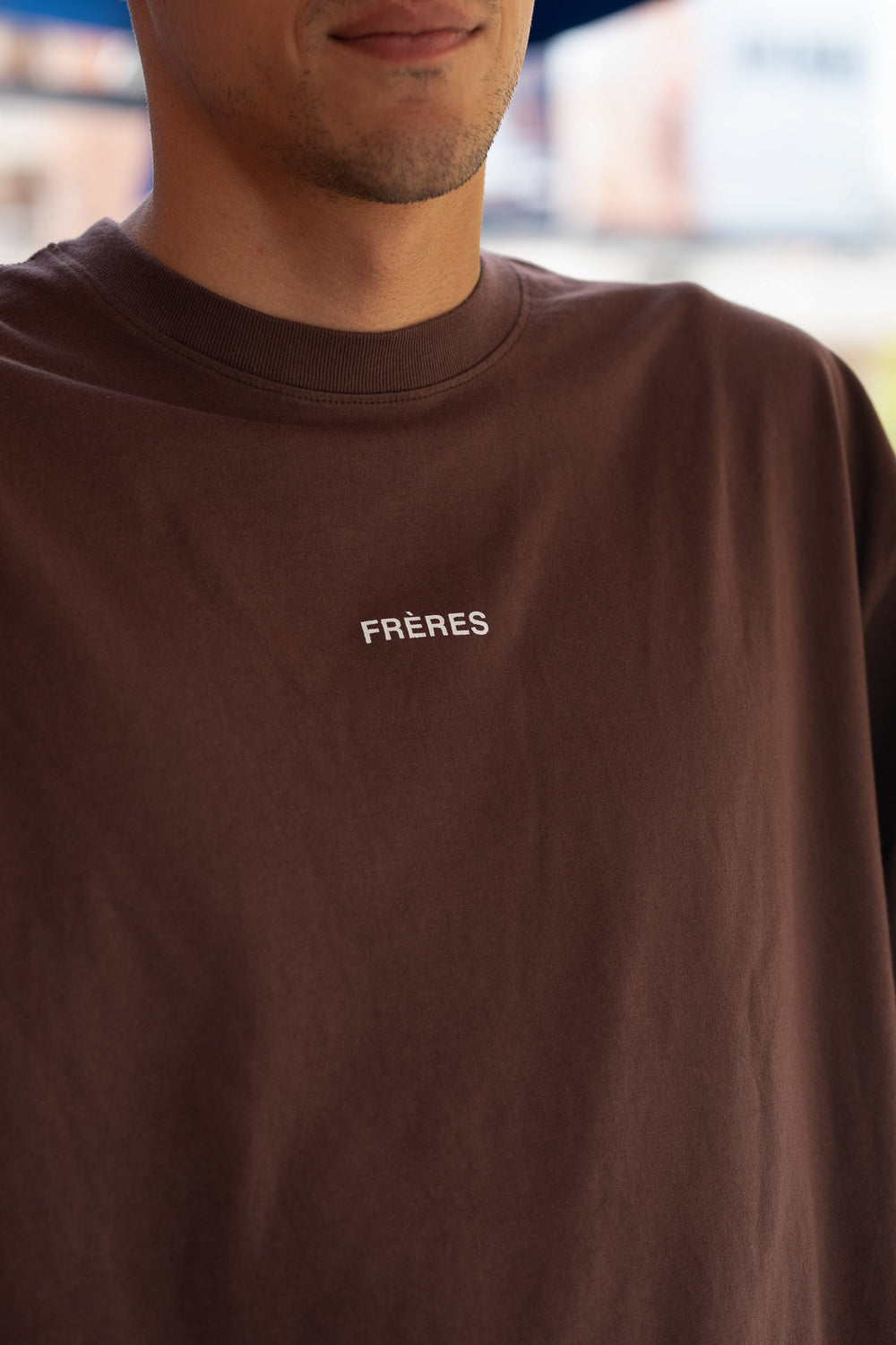 Remera Oversize Logo - Marrón