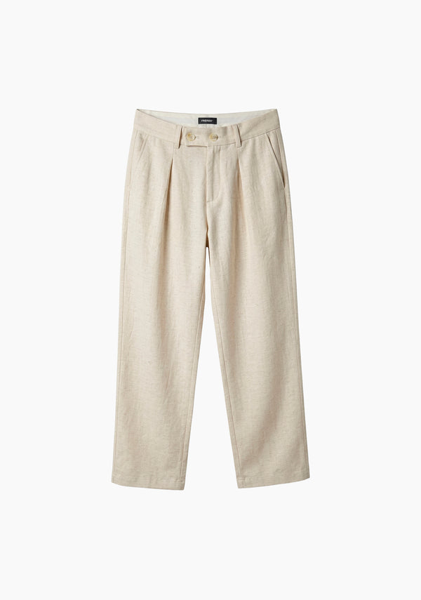 Pantalón Sastrero de Lino - Crema