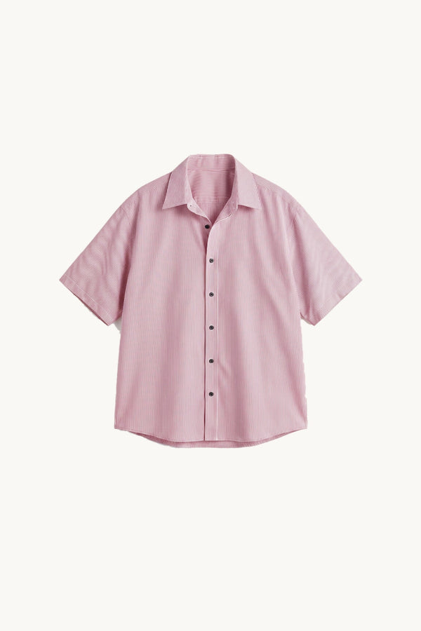 Camisa Manga Corta - Rayada Roja