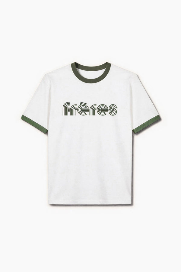 Remera Regular Combinada 70´s - Verde
