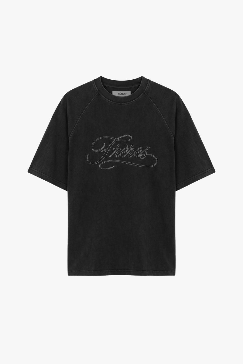 Remera Raglan Washed Cursiva