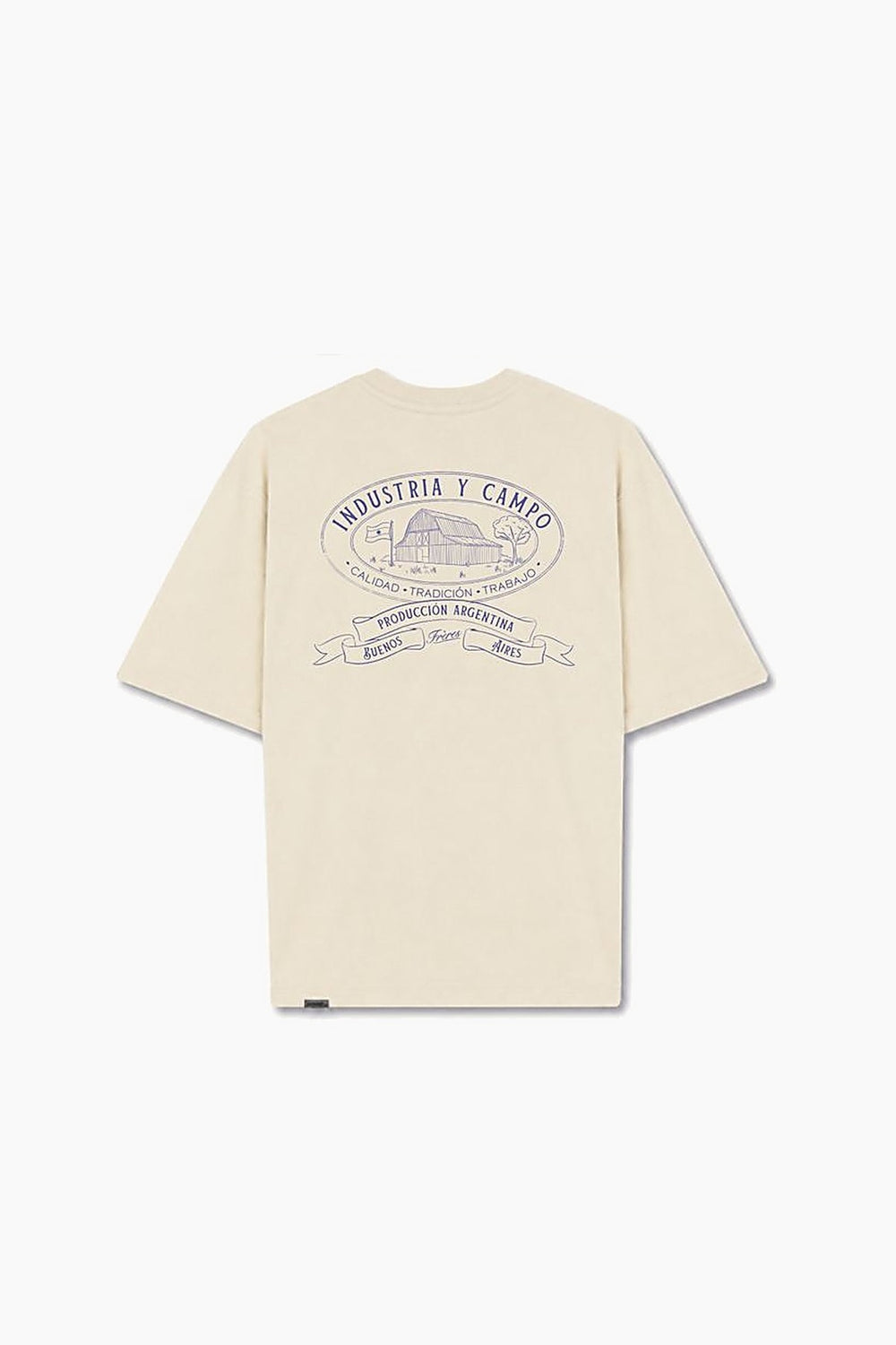 Remera Oversize Industria y Campo - Crema