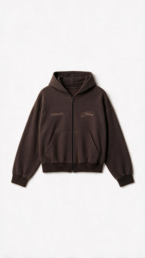 Hoodie Zip Social Club - Marrón
