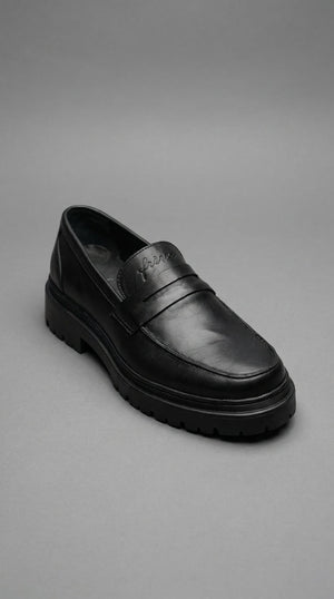 Mocasin Clásico Cuero - Negro