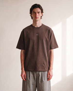 Remera Oversize Logo - Marrón