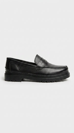 Mocasin Clásico Cuero - Negro