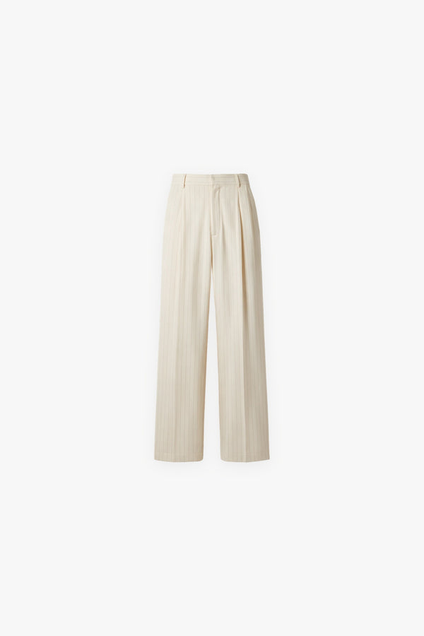 Pantalón Sastrero - Crema Rayado