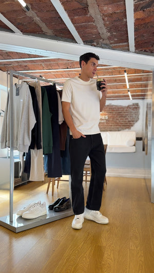 Remera Regular Fréres - Crema