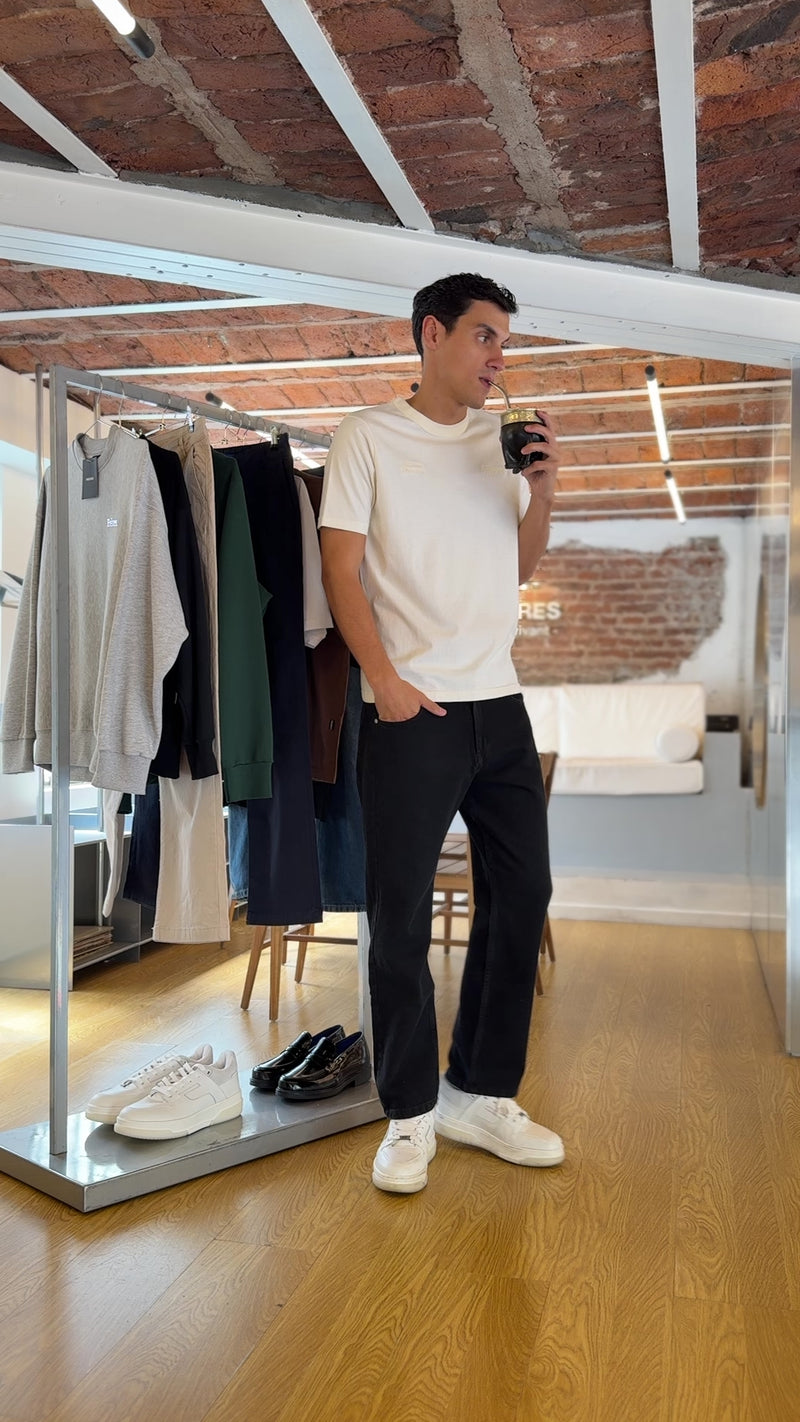 Remera Regular Fréres - Crema