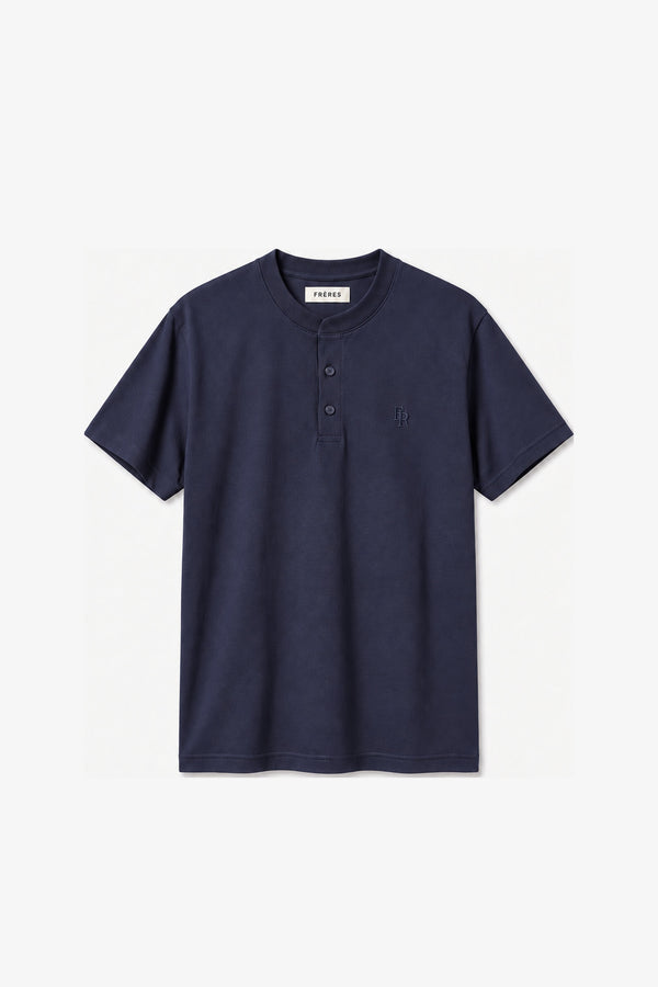 Remera Regular Cuello - Azul Marino